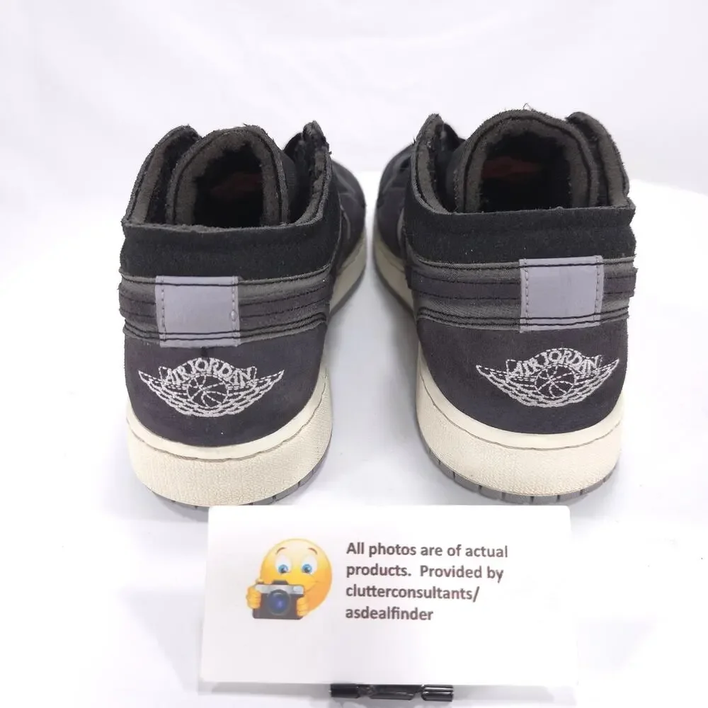 Nike Air Jordan 1 Low SE Craft Lace Up Shoe Youth Boys Size 7 DV0478-001 Black